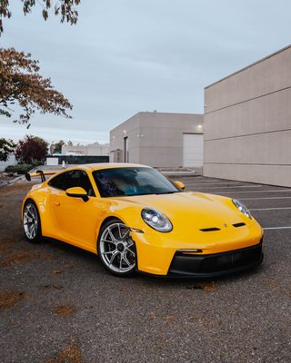 Porsche GT3 (992) Came in for 
- XPEL 10MM Ultimate PLUS PPF
- XPEL PRIME XR Window Tint
- ExoShield Windshield Protection