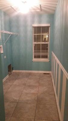 Custom Paint and Tile Floor Installation