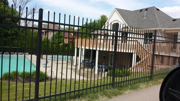 Backside of Brookside pool house.