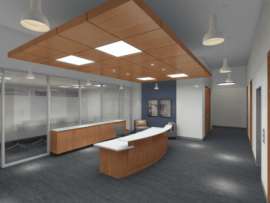 Reception area render