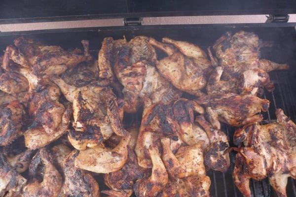 Grilled chickens Fridays, Saturdays and Sundays.