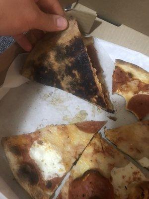 burnt pizza