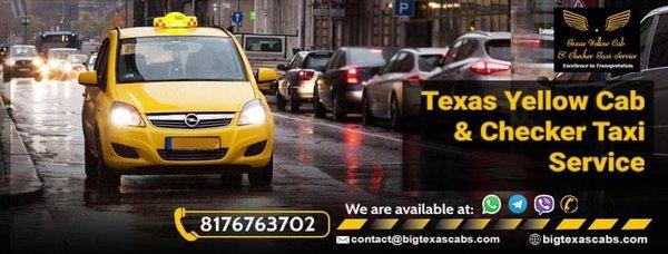 Texas Yellow Cab & Checker Taxi Service.