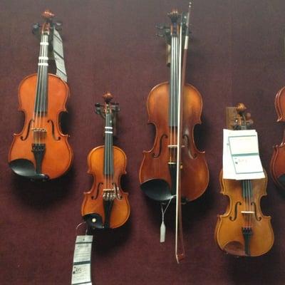 String Instruments: Violins, violas, cellos, basses, etc