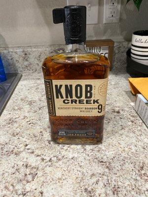 Knob Creek 9 year Bourbon. Great price