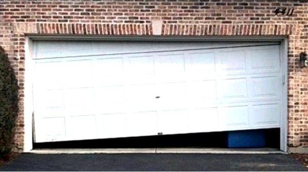 Garage door out of adjustment