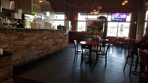 Seating Area at Grape Leaf Express