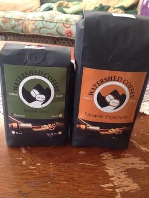 A 12oz and 16oz bag of Pete's fine coffee