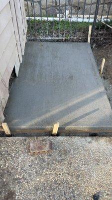 Concrete pad