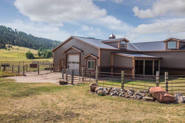 Agricultural building with Bridger Steel metal roofing and siding.