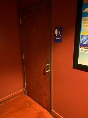 Separate men and women's restrooms.