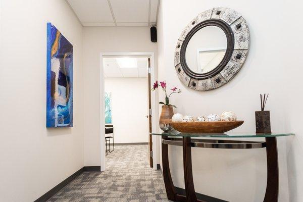 Entrance to one of our lovely therapy rooms.