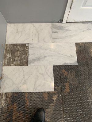 Adding Marble Tiles in the Kitchen