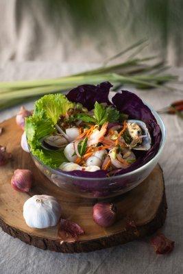 Seafood Salad with spicy lime dressing.