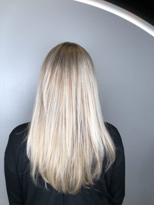 Beautiful blonde highlight done by Casey