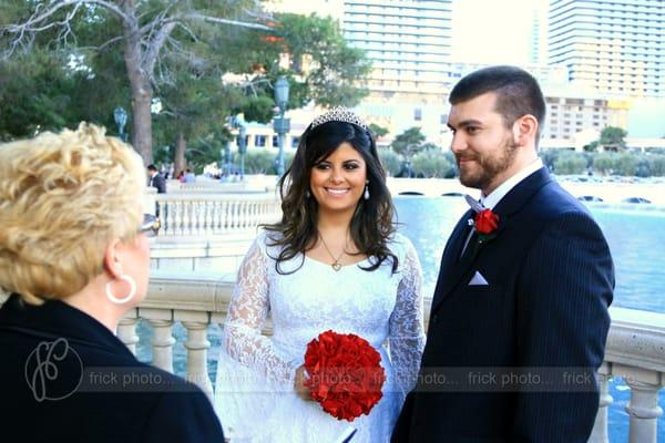 Brazilian Beauty and her Man at the Beautiful Bellagio Fountains