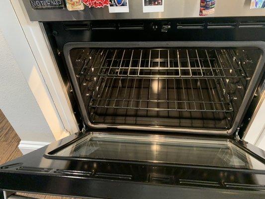 Oven cleaning after photo