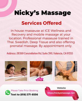 Nicky's Massage