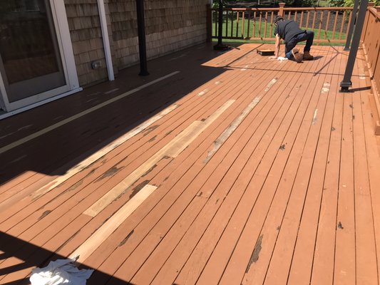 Before deck paint!