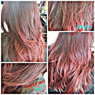 Color melt dark violet to red... #Fashion