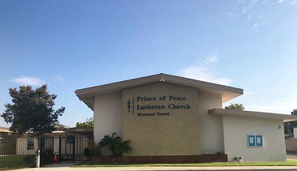 View of sanctuary from parking lot