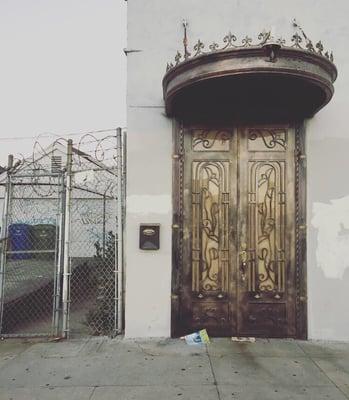 This beautiful Art Nouveau doorway