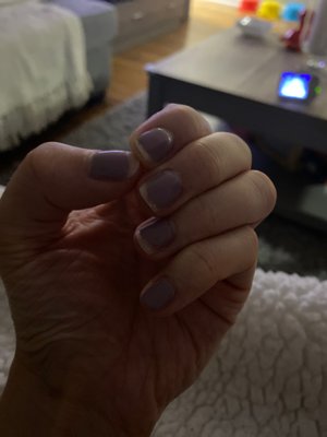 Week into gel mani