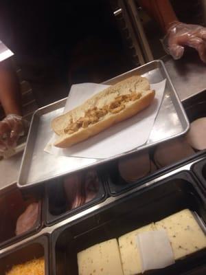 $7.75 for a foot long & no meat!!!!!!!