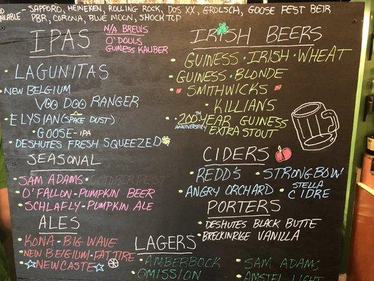 Craft Beer and Daft Menu!