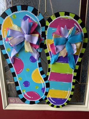 Flip flop door art!