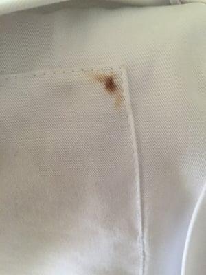 Weird brown mark on the front of my coat.