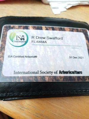 ISA certified arborist