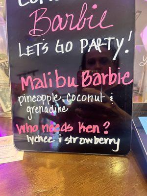 Barbie themed drinks