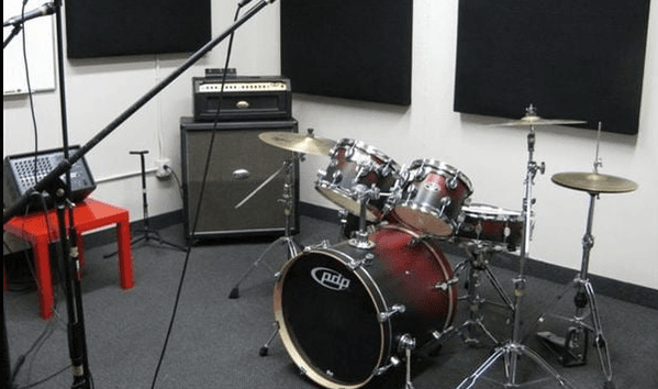 Learn at our state of the art studio, full drums, a/c, and speakers!