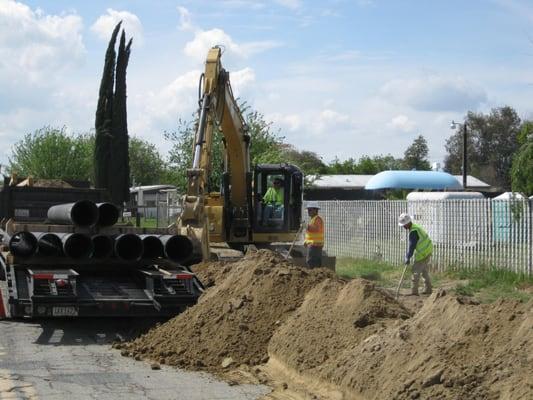 Construction of a water pipeline that will bring clean, reliable water to West Goshen.