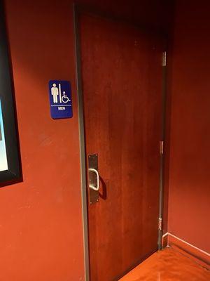 Separate men and women's restrooms