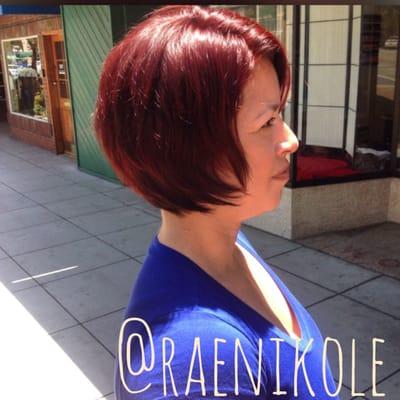 Color, Brazilian blowout and Haircut by Rae Steele.