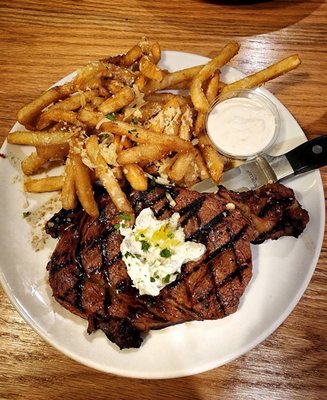 Hawaiian Ribeye with Parmesan Truffle Fries