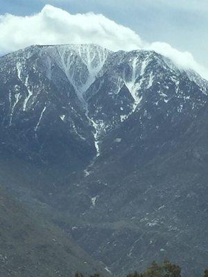 Mount San Jacinto over looking the desert floor of Palm Springs.