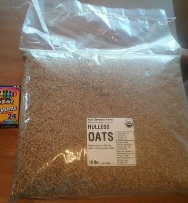 15 pounds of Organic Oat Groats for $36.