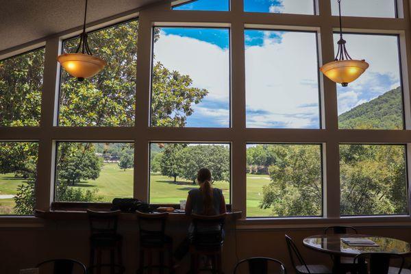 Enjoy the view overlooking the Bald Mountain golf course.