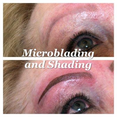 Microblading and shading together will make your brow looked much better