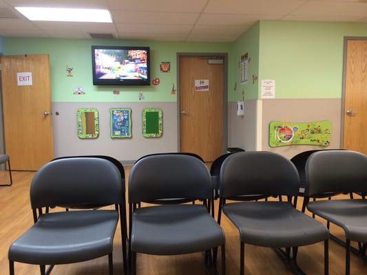 Waiting room - clean, colorful, kid friendly.