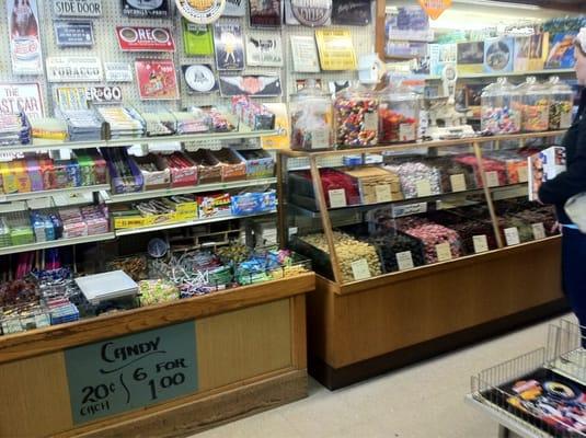 Awesome old school candy counter.