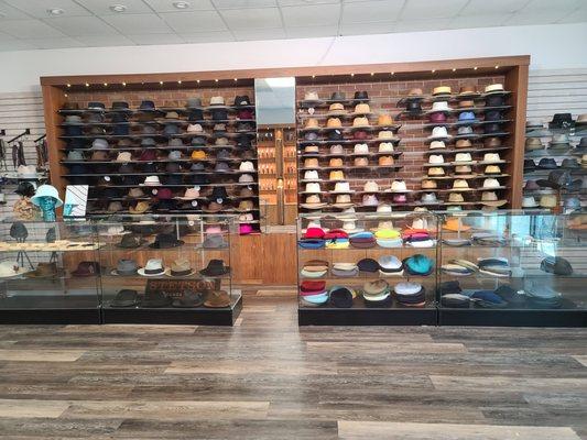 A lot of hats to choose from thousands in stock