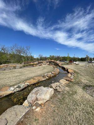 Water Feature in Walking Trail