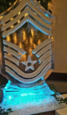 CMSgt Ice Sculpture  Scott AFB, IL Something Unexpected Event Planning Services can provide ice sculptures for Military functions