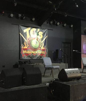 Stage for live music.