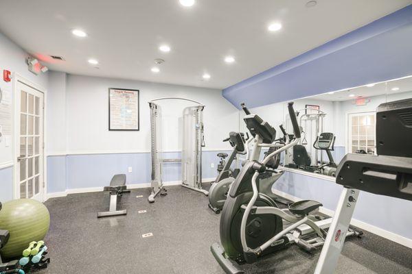 Gym with cardio equipment