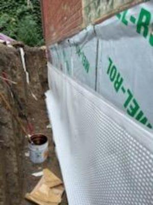 Mel-Rol product for exterior waterproofing.